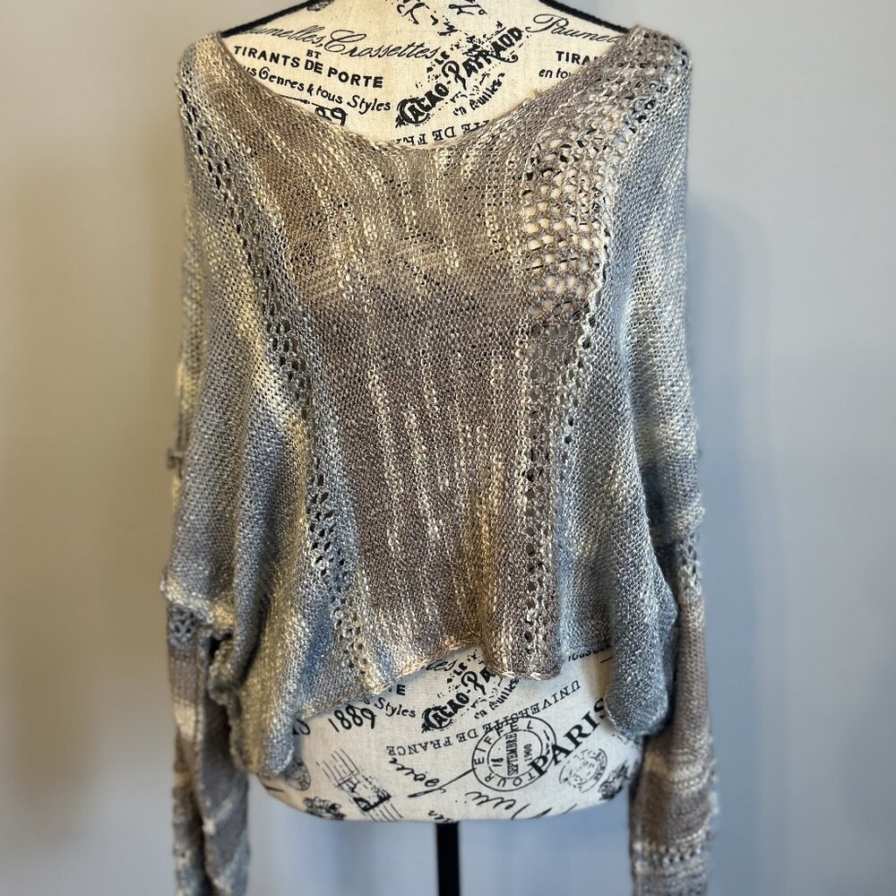 vintage oversized cropped boho chic shirt
